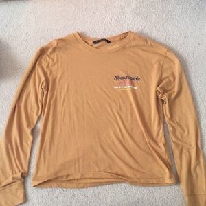 Mustard Yellow Long Sleeve Abercrombie Graphic Top
